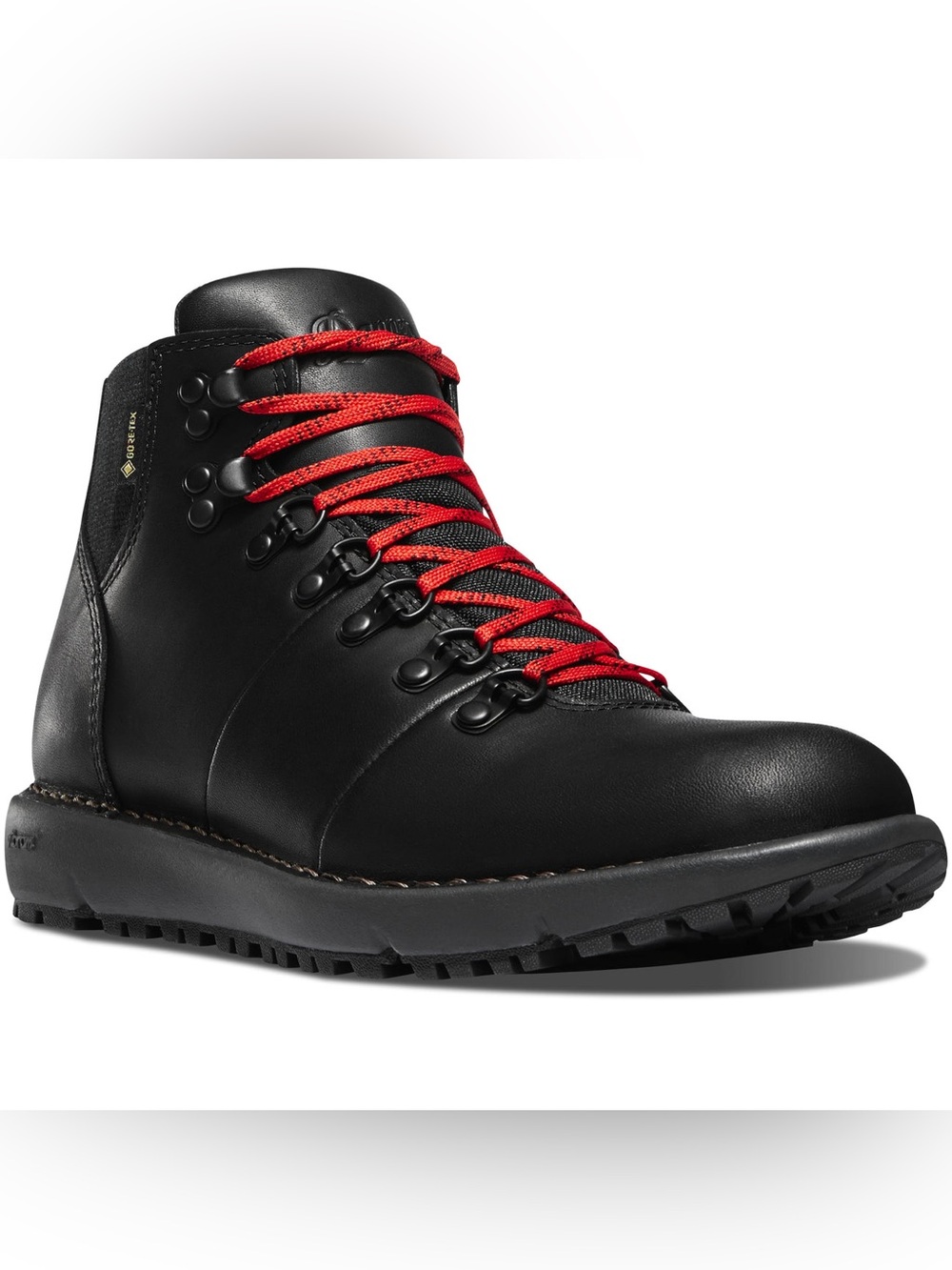 Danner Black Leather Hiking Boot with Red Laces